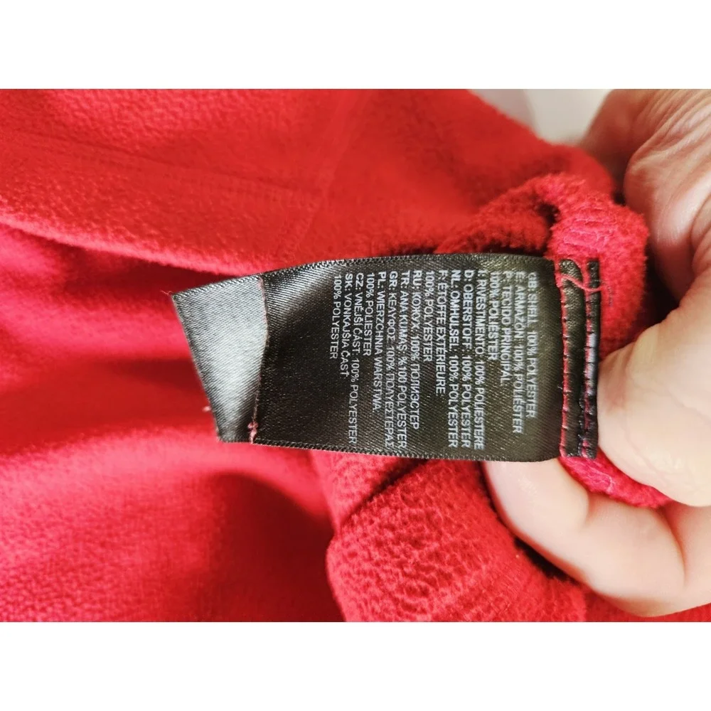 The North Face Fleece Pullover Men's Size 2XL 1/2‎ Zip Sweater Red Base Layer